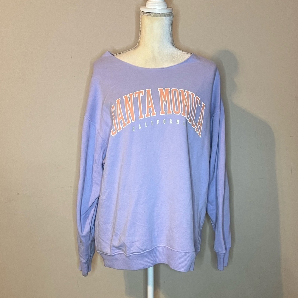 ⭐️ 3 For $15 Hollister Purple Santa Monica California Sweatshirt - Picture 2 of 6